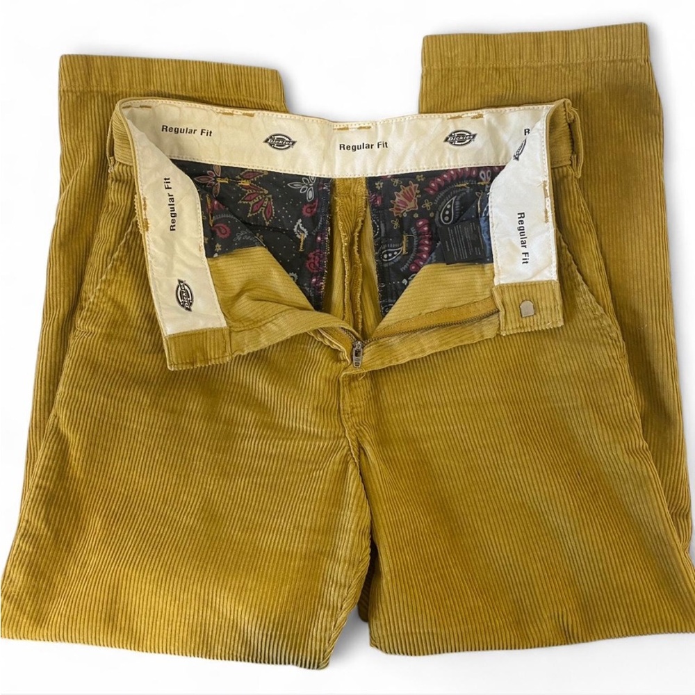 Mustard Corduroy Cropped Pants - Picture 6 of 6